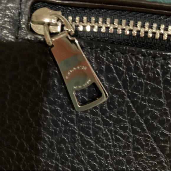 Coach Jade Color Block 1923-F91070 Leather Convertible Bag Midnight Viridian - Picture 6 of 13